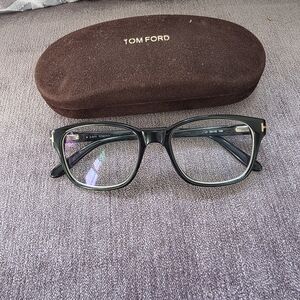 Tom Ford Black Acetate Eyeglasses with Case